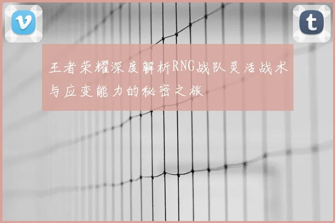 王者荣耀深度解析RNG战队灵活战术与应变能力的秘密之旅